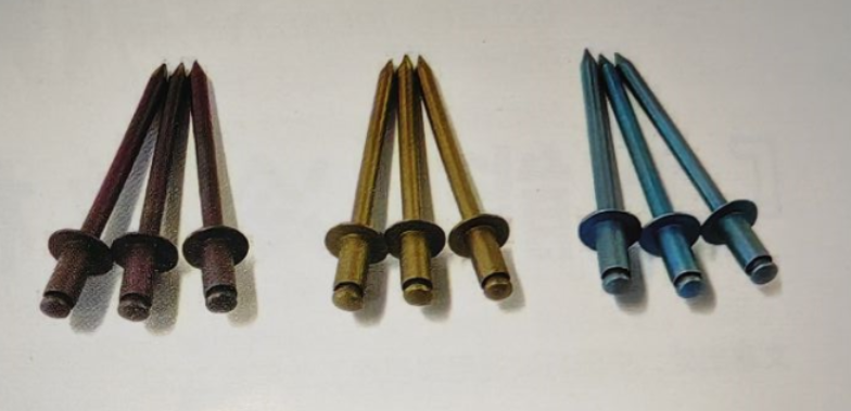 Nissen Rivet เปิดตัวตะปูไทเทเนียมสีตัวแรกของญี่ปุ่น